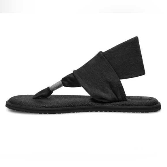 Sanuk Yoga Sling 2 Black Sandals Flip-Flops Thong Shoes Women’s Size 9, EU 40 - Picture 2 of 10